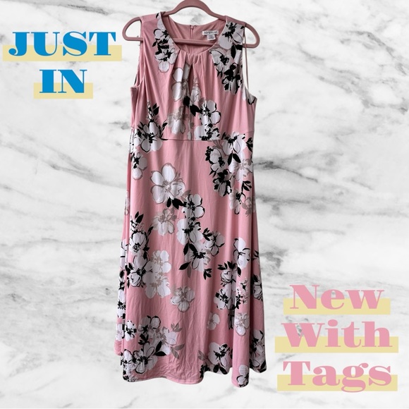 NorthStyle Dresses & Skirts - NWT North Style Floral Pink Sleeveless Dress Size 16